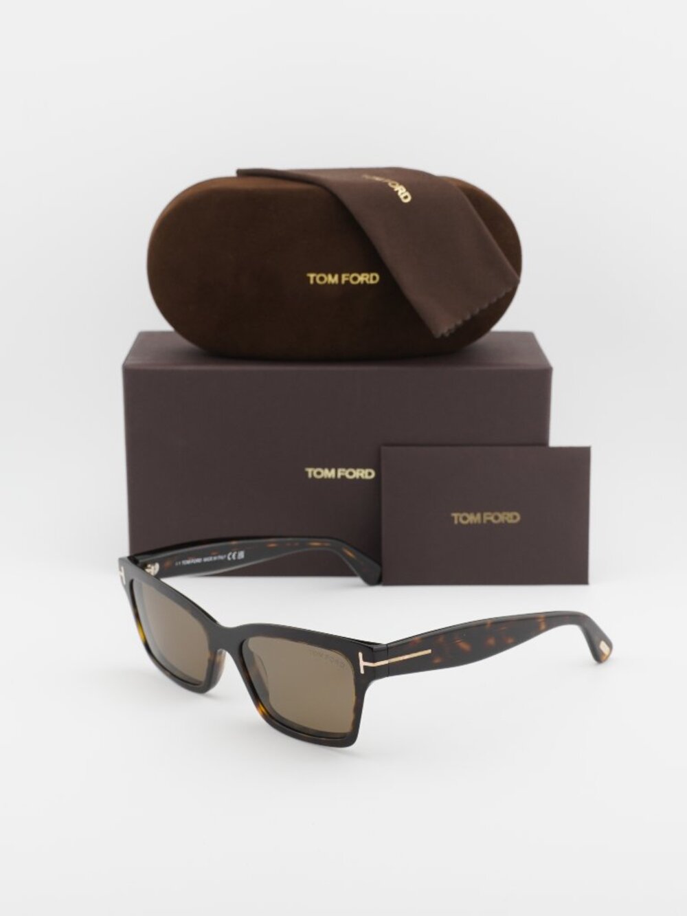Tom Ford Mikel FT1085 52H Rectangle Sunglasses - Havana / Brown Polarized